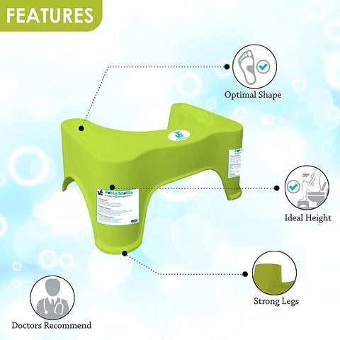 Sunbaby Squat Potty-Shotty Toilet Step Stool with Soft Cushion Baby Potty Seat (Green)