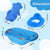 Sunbaby Combo of Baby Anti-Skid Bathtub with Newborn Bather Sling Chair and Infant Potty Seat –Pack of 3 (Blue)