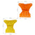 Sunbaby "TicklyBottom" Reusable Washable Waterproof Baby Cloth Diaper ORANGE-YELLOW (SET OF 4-WITHOUT PAD)