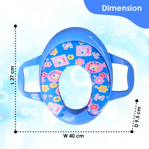 Sunbaby Squat Potty-Shotty Toilet Step Stool with Soft Cushion Baby Potty Seat (Blue)