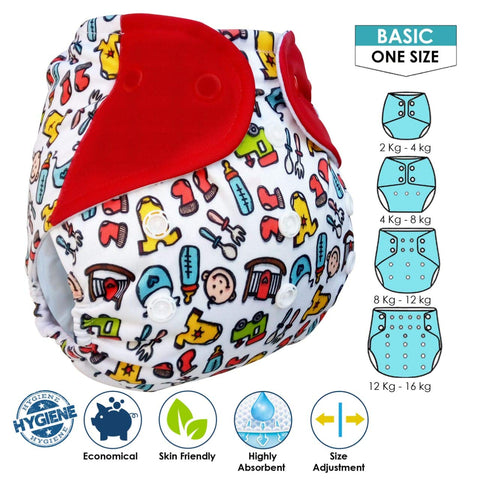 Sunbaby "TicklyBottom" Reusable Washable Waterproof Baby Cloth Diaper +1 Dryfeel highly absorbent Insert
