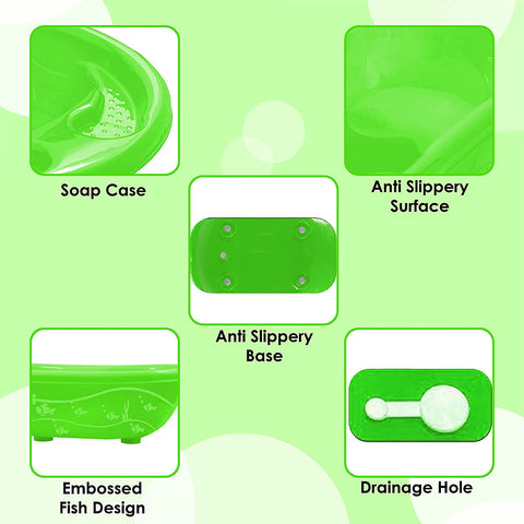 Sunbaby Bathtub With Potty Seat for Baby,infant,newborn, 0-2 Years or 24 Months Old Toddlers-green