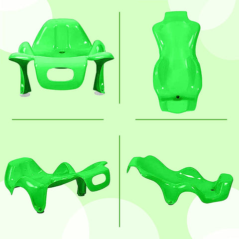 Sunbaby Anti Slip Big Plastic Bath Chair Seat Sling With Non Slip Strong Suction For Bathing With Water,baby Shower ,bubble Bath Infant Newborn, Few Months Old Toddlers (GREEN)
