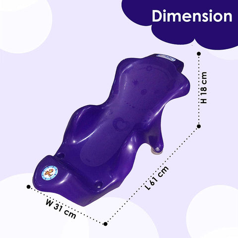 Sunbaby Anti Slip Big Plastic Bath Chair Seat Sling With Non Slip Strong Suction For Bathing With Water,baby Shower ,bubble Bath Infant Newborn, Few Months Old Toddlers (PURPLE)