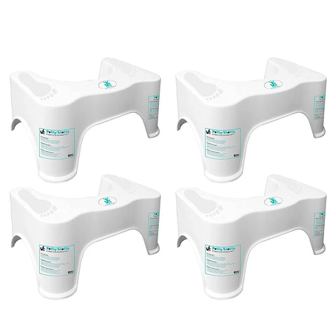Sunbaby Squat W/Potty-Shotty Toilet Step Stool, 7" Height, Anti-Skid, Promotes Squatting Like The Indian Style, w/Angular Leg Position On Western Pot, for Kids & Adults (Pack of 4)