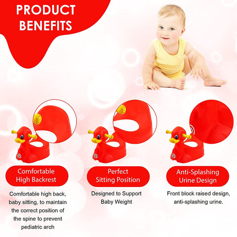 Sunbaby Squeaky Duck Potty Trainer (RED)