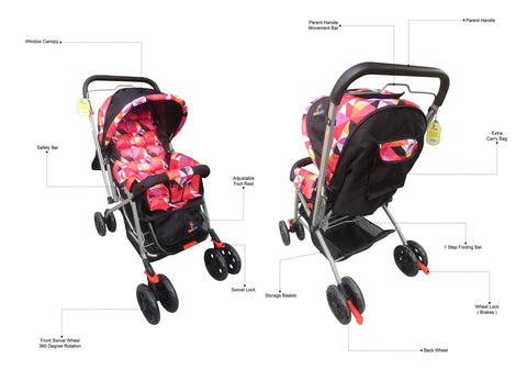 SUNBABY Angel Stroller (Red)