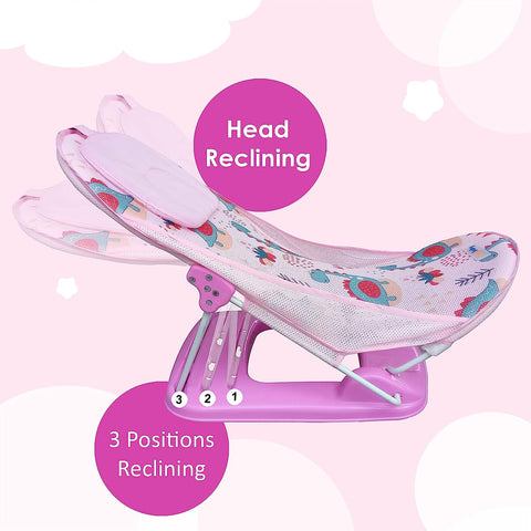 Sunbaby Baby Bath Support seat for New born babies for bathing, Inclined baby bather cum bath sling (LITTLE DINO)