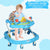 Sunbaby Baby Walker Kids Activity Rattle Toys for Babies Cycle, Adjustable Height, Thick, Safe & Comfortable Seat, Rotatable Wheel, Music Button, for Infant of 6 to 20 Months (Blue)