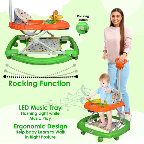 Sunbaby Hot Racer Rocking Walker (Green-Orange)