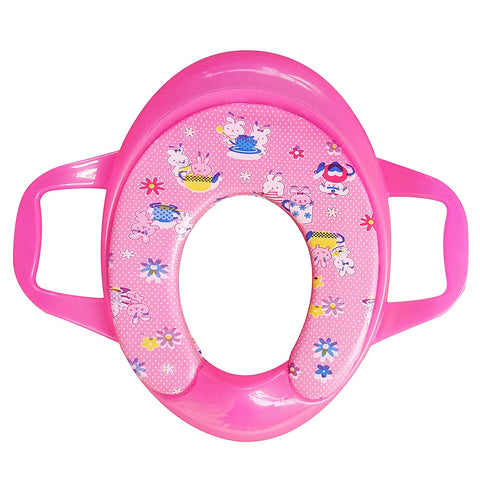 Sunbaby Soft Cushion Baby Potty Seat with Handle Support (PINK-RABBIT)