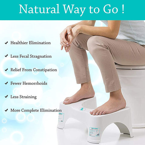 Sunbaby Squat W/Potty-Shotty Toilet Step Stool, 7" Height, Anti-Skid, Promotes Squatting Like The Indian Style, w/Angular Leg Position On Western Pot, for Kids & Adults (Pack of 1)