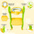 Sunbaby Foldable Potty-Trainer Seat for Toilet Potty Stand with Ladder Step Up Training Stool with Non-Slip Steps Ladder Adjustable Foldable for Boys Girls Toddlers Kids (Yellow-Green)
