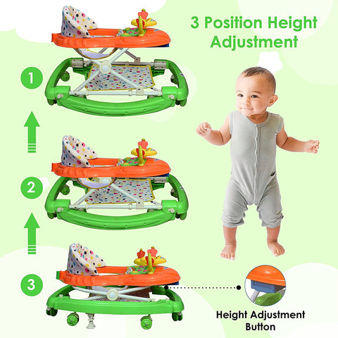 Sunbaby Hot Racer Rocking Walker (Green-Orange)