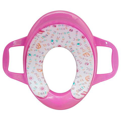 Sunbaby Soft Cushion Baby Potty Seat with Handle Support (ALPHABET-PINK)