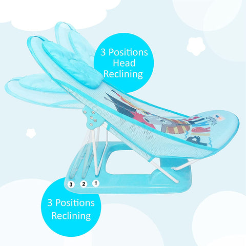 Sunbaby Baby Bath Support seat for New Born Babies for Bathing, Inclined Baby Bather Cum Bath Sling (Little Pirates)