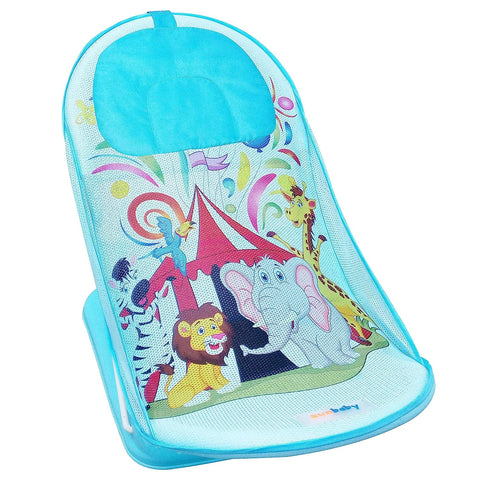 Sunbaby Baby Bath Support seat for New born babies for bathing, Inclined baby bather cum bath sling (CIRCUS FUN)