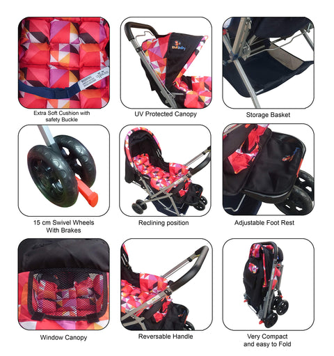 SUNBABY Angel Stroller (Red)