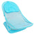 Sunbaby"First Bath" Net Deluxe Bather w/Padded Cushion for Baby, Safety Anti Slip Rubber-for Newborn/Infants,Portable Foldable Bathing wash Training Seat for Baby boy, Girl 0-6 Months (Blue)