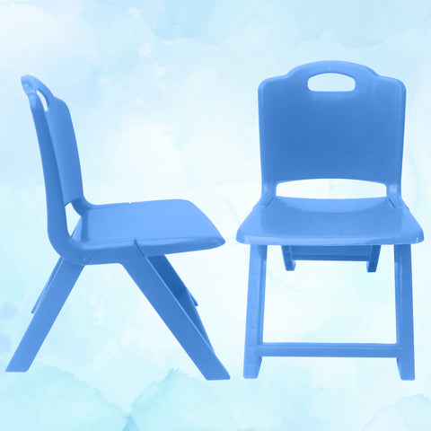 Sunbaby Foldable Baby Chair,Strong and Durable Plastic Chair for Kids/Plastic School Study Chair/Feeding Chair for Kids,Portable High Chair Weight Capacity 40 Kg (Blue)