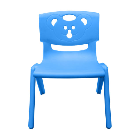 Sunbaby Magic Bear Face Chair Strong & Durable Plastic Best for School Study, Portable Activity Chair for Children,Kids,Baby (Weight Handles Upto 100 Kg Each) Blue