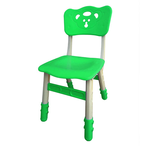 Sunbaby Kids Chair (Height Adjustable/Flexible) Strong Frame, Study Chairs, Portable, Kids Furniture Broad Wide Seating, Correct Posture Supports Back Ergonomic Design (Green)
