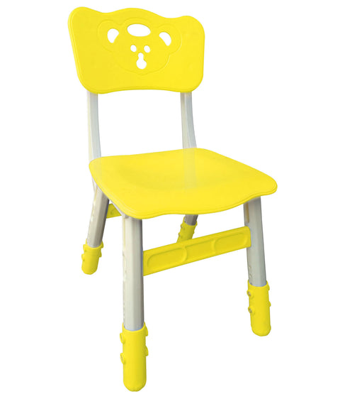 Sunbaby Kids Chair (Height Adjustable/ Flexible) Strong Frame, Study Chairs, Portable, Kids Furniture Broad Wide Seating, Correct Posture Supports Back Ergonomic Design (Yellow)
