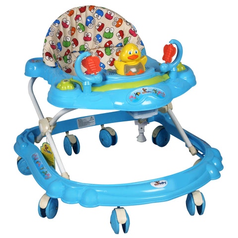 SUNBABY, High Quality Safety Standards Baby Walker, Height Adjustable, Light & Musical Toys Piano & Rattles, Kids Walker for Babies Cycle, w/ Soft thick Cushioned Seat-Activity Walker for Kids