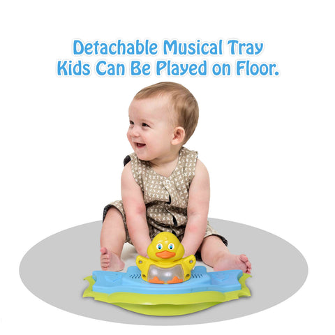 SUNBABY, High Quality Safety Standards Baby Walker, Height Adjustable, Light & Musical Toys Piano & Rattles, Kids Walker for Babies Cycle, w/ Soft thick Cushioned Seat-Activity Walker for Kids