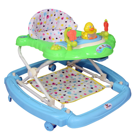 Sunbaby Baby Walker Kids Activity Rattle Toys for Babies Cycle, Adjustable Height, Thick, Safe & Comfortable Seat, Rotatable Wheel, Music Button, for Infant of 6 to 20 Months