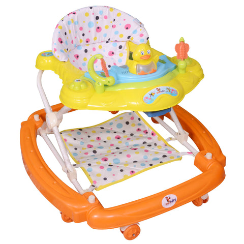 Sunbaby Baby Walker Kids Activity Rattle Toys for Babies Cycle, Adjustable Height, Thick, Safe & Comfortable Seat, Rotatable Wheel, Music Button, for Infant of 6 to 20 Months
