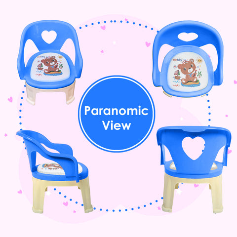 SUNBABY Sweetheart ChuChu Whistling Baby Chair, w/armrest, Soft Cushion Seating, Portable, Best for Homes & Play Schools, to sit for Activities (Blue)