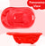 Sunbaby Antislip Infant Kids Bathtub bathing For New Born babies 0 months to 2 year with soap shampoo holder,Drain Plug (RED)
