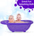 Sunbaby Antislip Infant Kids Bathtub bathing For New Born babies 0 months to 2 year with soap shampoo holder,Drain Plug (PURPLE)