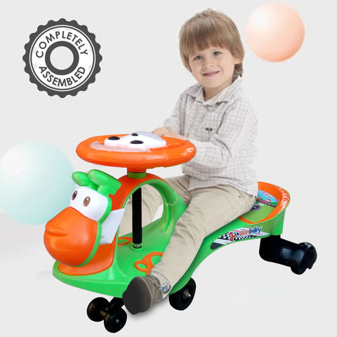 Completely Assembled SUNBABY Funtime Magic Car| Ride-on Baby Car| Kids Push Car|Swing Car|Safe Comfortable Seats & Durable| Ride on Toy Car for Kids| Twister Ride on|Magic Toy Car|Kids Ride On| Push Rider|Steering Music & Lights|For Kids age 2+