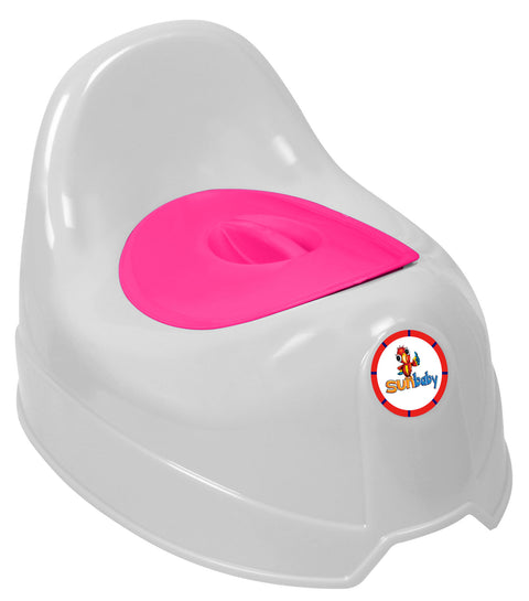 Sunbaby Potty Toilet Trainer Seat/Chair with Lid and High Back Support for Toddler Boys Girls Age 7 Months to 3 Years
